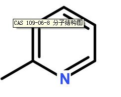 α-甲基吡啶CAS號：109-06-8分子結構圖
